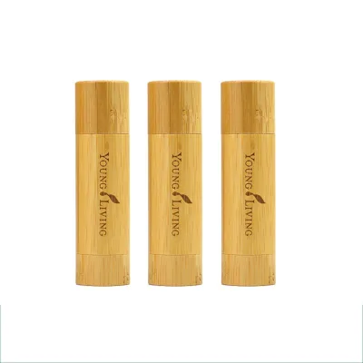 Natural Bamboo and Wood Lipstick Tube DIY Bamboo Lip Balm Tube Can Be Customized logo