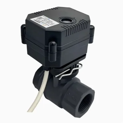YC-AH Acid and Alkali Resistant Water Electric Ball Valve DC5V/12V with Manual Signal Feedback Excluded OEM DN8-DN50 -20-+80