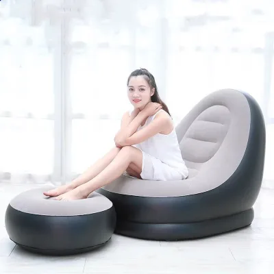 Ultra-Portable Folding and Inflatable Universal Lounge Chair Small Sofa Bed Bean Bag for Bedroom and Balcony