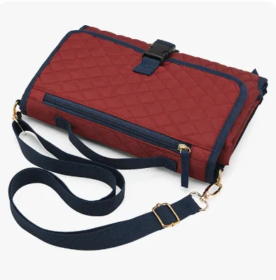 Waterproof Baby Changing Pad Foldable Travel Station Pockets Design Chevron Pattern Portable Baby Changing Pad