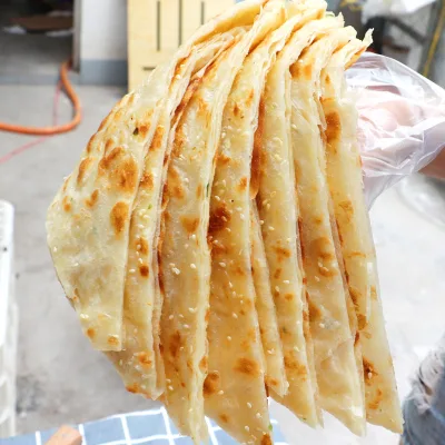 Taian City Star Style Handmade Scallion Oil Pancake Breakfast Staple 5-Lb 3-Lb Packs Instant Food Vacuum Pack Frozen Storage