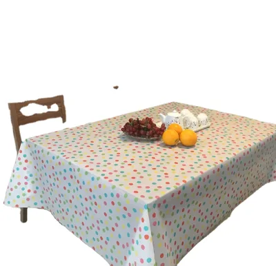 Nonwoven PE Embroidered Table Cloth Christmas Wedding Decoration Waterproof Disposable Oilproof