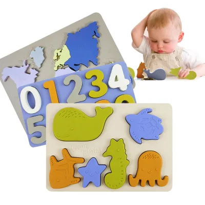 BPA Free Silicone Puzzle for Kids Fabricante De Rompecabezas Custom Jigsaw Puzzles