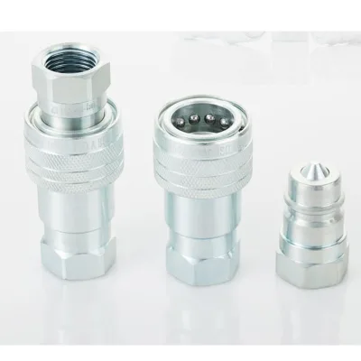 Factory Direct ISO7241-A Carbon Steel KSA Hydraulic Tubing Double Self-sealing Open High Pressure Quick Coulpings