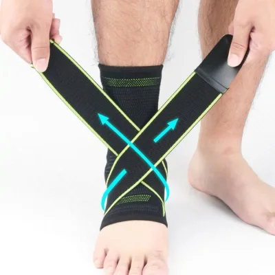 Nylon Breathable Knitted Ankle Sleeve Gym Running Protective Foot Bandage Elastic Compression Belt Comfortable Nylon Ankle