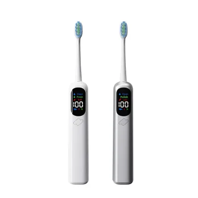 Carepik Customizable Smart Travel Portable Rechargeable Sweeping Vibration Sonic Toothbrush 5 Cleaning Modes IPX7 Waterproof USB