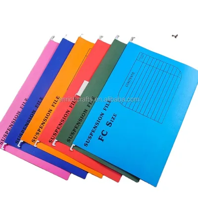 Enriching Custom Hanging File Folders Letter Size Assorted FC A4 Size Color File Folders 1/5 Cut Adjustable with Tabs Manila
