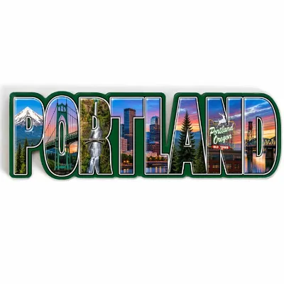 Factory Custom Design Resin Printing Travel Gift Country City Letter Shaped Portland Oregon Souvenirs Fridge Magnet