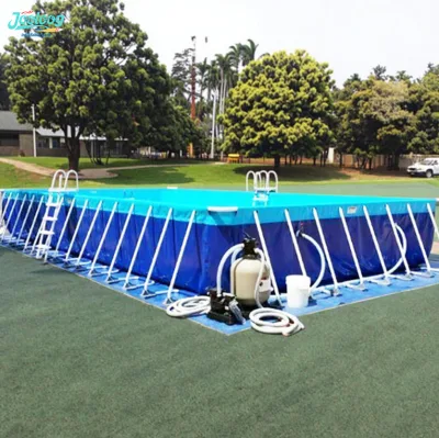 Best Price Outdoor Commercial Blue Ocean Rectangular Steel Frame Swimming Pools for Water Park