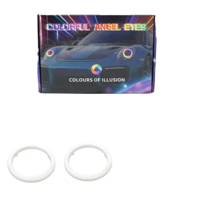 EDV-OMO Universal Fitment Angel Eyes Car LED Driving Light with DRL 4000 Lumens 12V 2 4 One