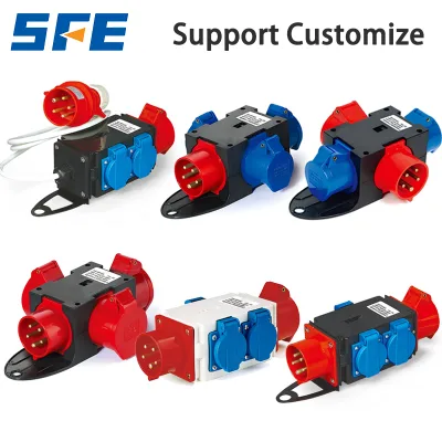 SFE OEM Waterproof Plastic Portable Industrial Extension Socket Box Power Electrical High Quality 16A 400V 5pin