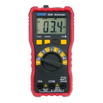 HVDW30 Digital Multimeter Auto Range NCV Voltage Current Resistance Capacitance Tester for Electrician Maintenance
