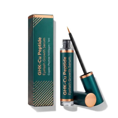 Wholesale GHK-Cu Peptide Eyelash Growth Serum Private Label Longer Fuller Thicker Lashes Enhancer Vegan Eyelash Growth