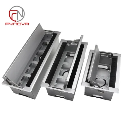 Modern 300*145 Black/Silver Aluminum Alloy Cable Management Box Office Workshop Kitchen Home Furniture 86 Cable Box
