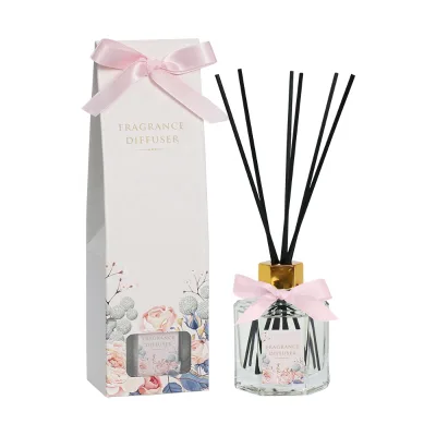 Factory Hot Sale Custom 100ML Essential Oil Aroma Sustainable Household Fragance Reed Diffuser Glass Bottle With Scented Sticks