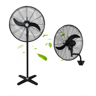 18"20"24"26"30" Industrial Stand Wall Fan CB Standard Pure Copper Motor Stainless Steel Inner Pole Metal Grill Aluminum Blade