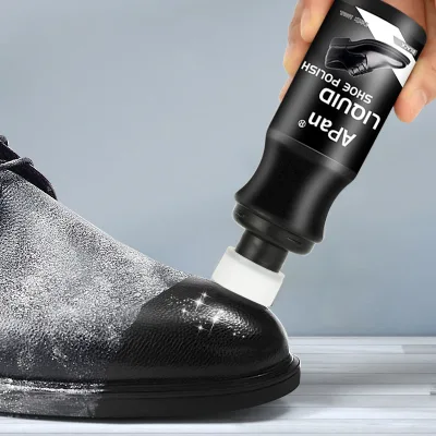 Luxury 100ml 75ML Black Liquid Shoe Polish Shoeshine  for Daily Shoes Care