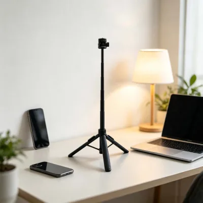 1.7M Mini Flexible Tripod Mount Lightweight Small Selfie Stick with Stretched Feet Table Phone Holder