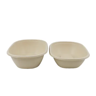 Compostable Packaging Plastic-free Plant Fibre Natural Bagasse Oval Bowl for Food Packaging
