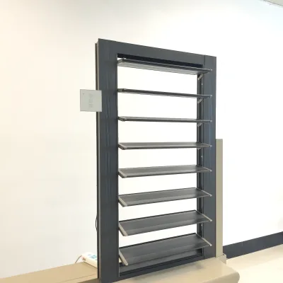 Decorative Louvers Window Roller Aluminum Electric Shutter Anti-Theft Horizontal Opening for Staircase and Living Room