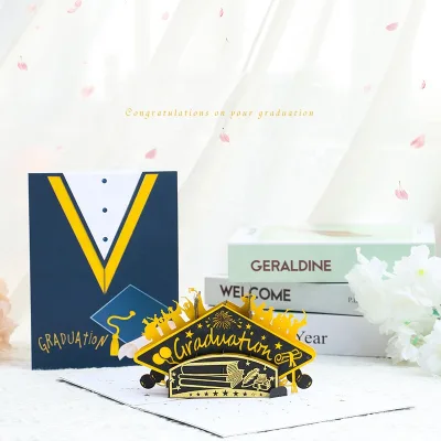 3D Greeting Card Letters Graduation Card Postcard Message Card Send Classmates Commemorative