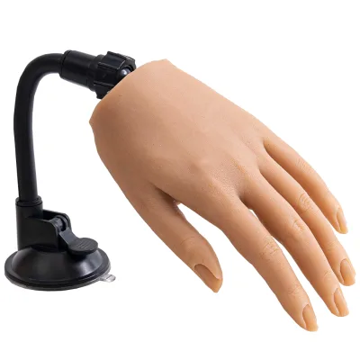 Soft Bendable Positioning Silicone Practice Hand for Nails Adjustable Bracket Mannequin Practice Hand Practice Hand