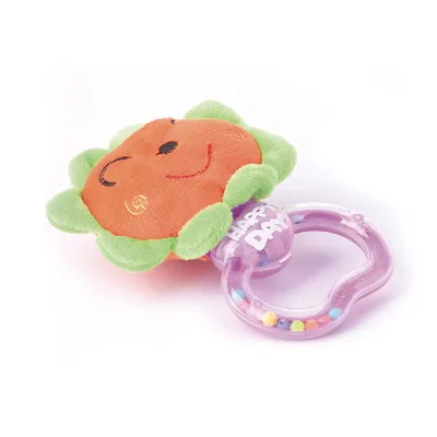 Infant Soft Hand Bell Rocking Sounds Plush Colorful Flower Safety Baby Rattles Toys