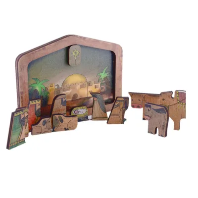 Catholic Jesus Home Decoration Wooden Christ Orthodox Icons Crib Christmas Church Utensils Puzzles Manger Figurine Religious