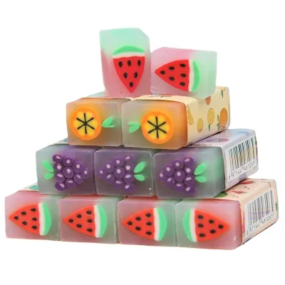 Cartoon Cut Fruit Eraser Cute Rubber Pencil Eraser Grapes Watermelon Designs School Stationery
