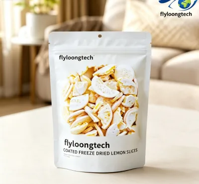 Small Pouch Freeze Dried Coated Lemon Slices Ready for Resale Custom Label Available