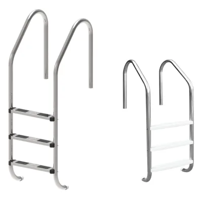 Cleanwell High Quality Stainless Steel Swimming Pool Ladder with Stainless Steel or Plastic Steps 2 to 5 Steps
