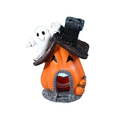 Halloween Pumpkin Haunted House Resin Decoration