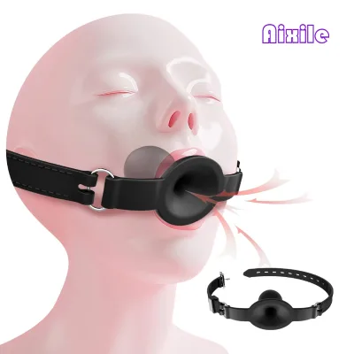 Soft Ball Gag Harness for Deepthroat Play, BDSM Mouth Gag for Couples Roleplay Training BDSM Restraints Toys Sex Gag Muzzles