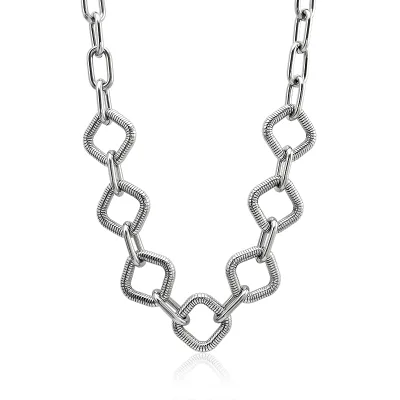 Trendy Gold Color Cuba Chain Necklace for Women Men Hip Hop Silver Color Cuban Minimalist Choker Necklace Hot Jewelry