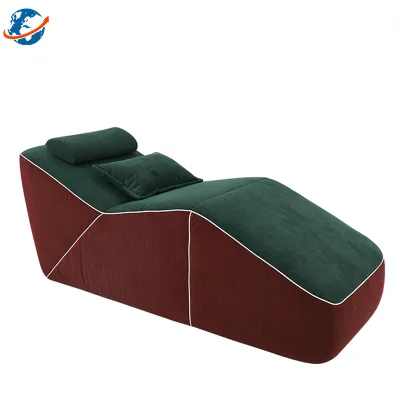 New Design Beauty Shop Saloon Furniture Curved Eye Lash Bed Modern Unique Green Fabric Curved Spa Bed for Sale