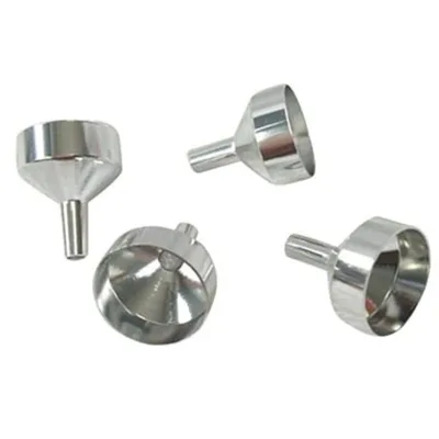 China Professional Mini Perfume Filling Silver Small Aluminum Funnel for Cosmetic Liquid Separation