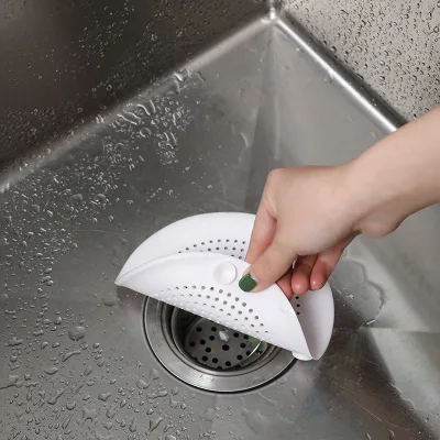 2 Pcs Silicone Anti-Blocking Drain Protectors with Suction Cups for Kitchen & Bathroom Sinks Bathtub Shower