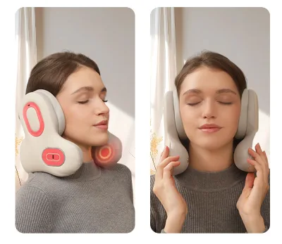 U-shaped Hot Compress Memory Foam Neck Pillow Red Light Shiatsu Neck Machine Neck Massage Pillow