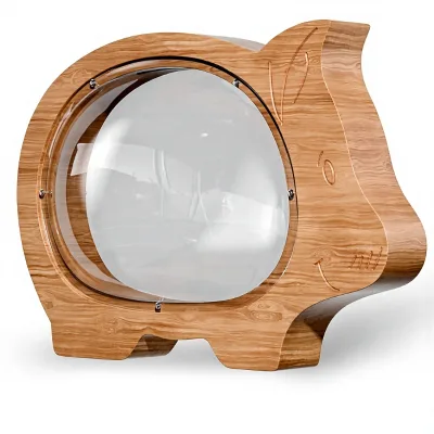 Custom Wooden Large Cute Unbreakable Piggy Bank for Boys Girls Kids Made in China