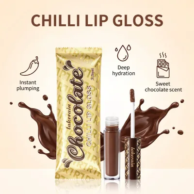 2026 NEW Private Label NEW Chocolate Instant Lip Plumping Lip Gloss Full Plump Lips Long-lasting Wear
