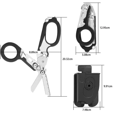 Sturdy Collapsible Trauma Scissors Outdoor Field Operation Medical Emergency Tools High Strength Multifunctional Cutting Pliers