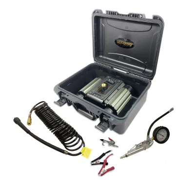 Super Powerful Dual Cylinder Motor Air Compressor Heavy Duty Tire Inflator Inflation and Deflation Double Assurance 12V VOLCANO
