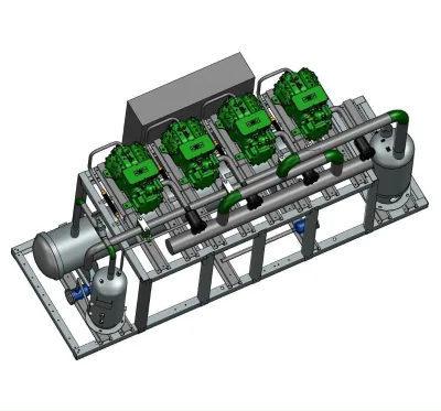 Air Cooled Cooling System Outdoor Cold Room Bitzer Rack Condensing Unit