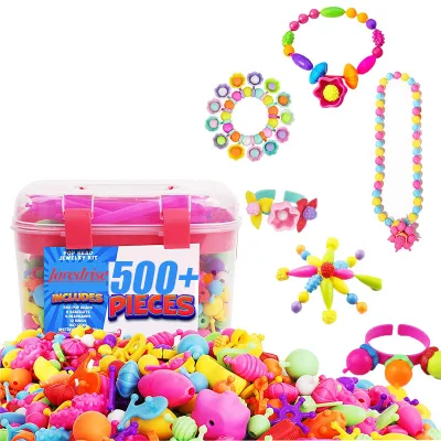 Wholesale 2024kids Creativity Diy Educational Toy Pop Arty Beads Jewelry Making Kit