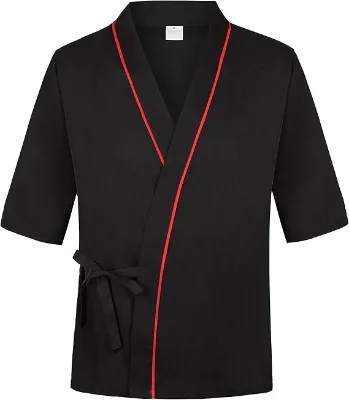 Unisex 3/4 Sleeve Japanese Chef Restaurant Uniform Men and Women's Bar Apparel