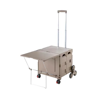 GARIDA Four Wheels Portable Hand Luggage Plastic Trolley Carritos De Compras Mini Folding Supermarket Shopping Cart GCG-024
