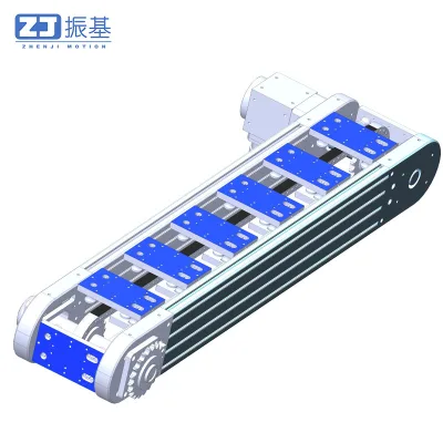 Zhenji Chain Conveyor System Chain Conveyor with 19.05mm Pitch PLC Control for EV Battery Module Assembly Line Automation System
