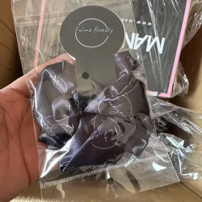 Custom Logo Printed Satin Elastic Hair Scrunchies Women Hair Band Hor Design Wholesale