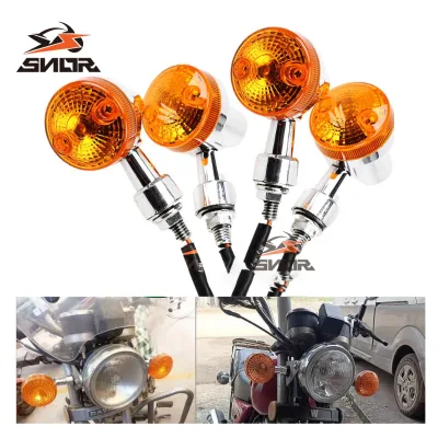 SNOR Motorcycle Turn Signals Moto Bulb Amber Lights Universal 12V Indicators Turn Signals for GN125 GS125 GN GS 125
