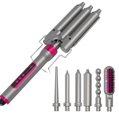 Electric Hair Curler Professional Ceramic Styling Tool Triple Barrel Hair Waver Pear Curling Wand for Fashion Female